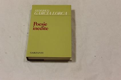 Federico Garcia Lorca, Poesie inedite - copertina