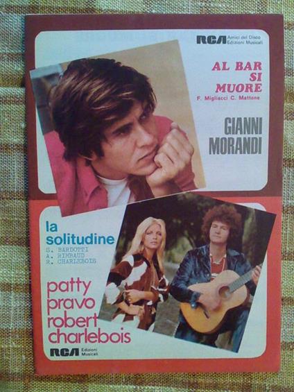 Gianni Morandi - Al Bar Si Muore //// Patty Pravo - La Solitudine - 1970 - copertina