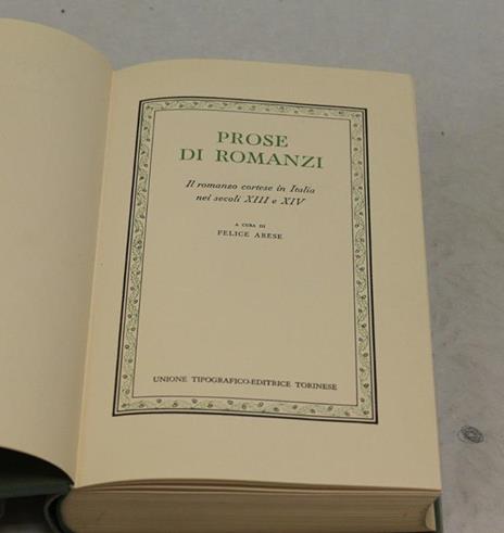 Prose di romanzi - UTET - copertina