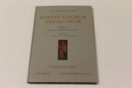 Corpus Vasorum Antiquorum, Italia Museo Nazionale di Taranto - copertina