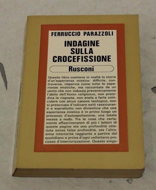 Ferruccio Parazzoli - Indagine sulla crocefissione - copertina