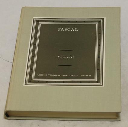 Pensieri - Blaise Pascal - copertina