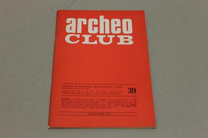 Archeo club N° 39 1976 - copertina