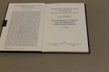 Dell'infermità di mente, dell'interdizione e dell'inabilitazione - Paolo Forchielli - 2