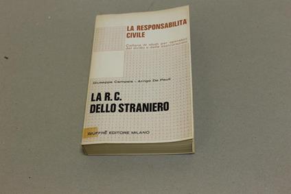 La La R.C. Dello Straniero Di: Giuseppe Campeis - copertina