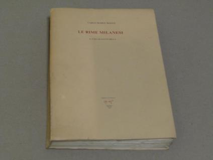 Le Le Rime Milanesi A Cura Di Dante Isella - Carlo M. Maggi - copertina