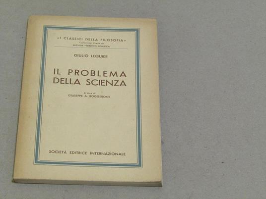 Il problema della scienza - copertina