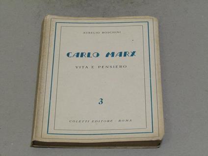 Carlo Marx volume 3 - Aurelio Boschini - copertina