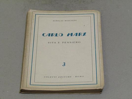 Carlo Marx volume 3 - Aurelio Boschini - copertina