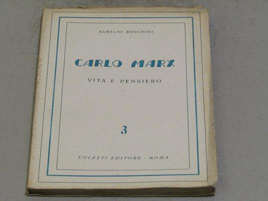 Carlo Marx volume 3 - Aurelio Boschini - copertina