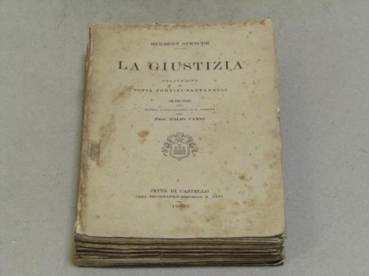 La giustizia - Herbert Spencer - copertina