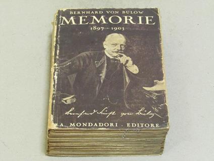 Memorie 1897 - 1903 - Bernhard von Bülow - copertina