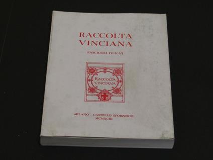 Aa. Vv. Raccolta Vinciana. N. D. 1993 - I - copertina