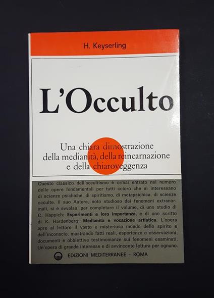 L' Occulto. Edizioni Mediterranee. 1950 - copertina