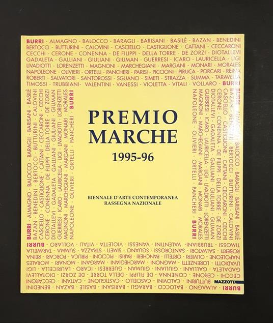 Aa. Vv. Premio Marche 1995-96. Edizioni Gabriele Mazzotta. 1996 - copertina