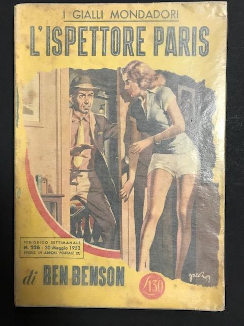 L' ispettore Paris. Mondadori. 1953 - I - copertina