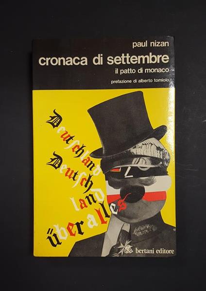 Cronaca di un settembre. Bertani editore. 1974 - I - Paul Nizan - copertina