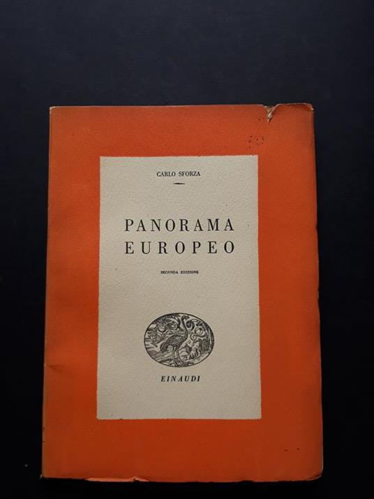 Panorama europeo. Einaudi. 1945-II - Carlo Sforza - copertina