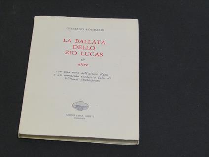 La ballata dello zio Lucas. Mario Luca Giusti. 1979 - I - Germano Lombardi - copertina