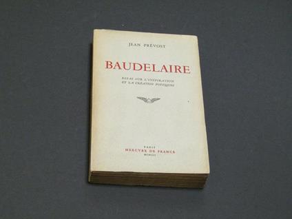 Baudelaire. Mercure de France. 1953-I - Jean Prevost - copertina