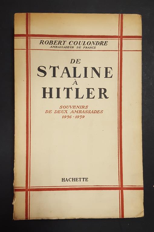 De Staline à Hitler. Hachette. 1950 - I - copertina