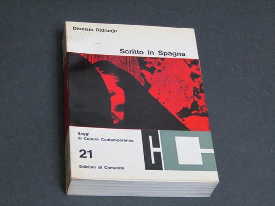 Scritto in Spagna. Edizioni di Comunità. 1962 - I - copertina