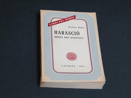 Harasciò. Russia non inventata. Gius. Laterza & figli. 1951 - copertina