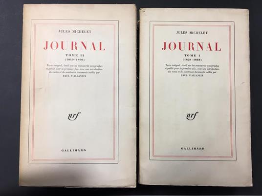 Journal. Gallimard. 1959-1962. Voll. I-II - Jules Michelet - copertina