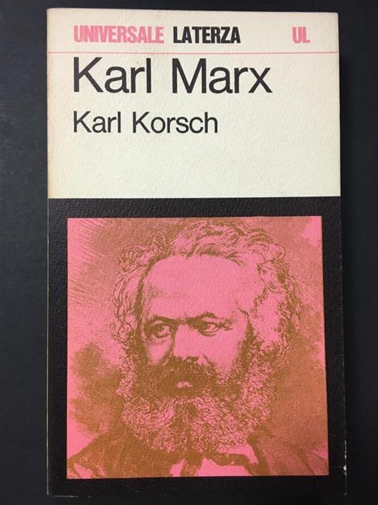 Karl Marx. Laterza. 1968 - Karl Korsch - copertina