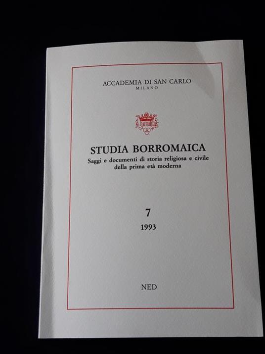 Aa. Vv. Studia Borromaica 7. Biblioteca Ambrosiana. 1993 - I - copertina