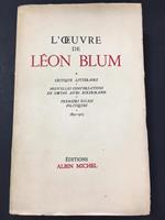 L' oeuvre de Leon Blum. 1891-1905. Editions Albin Michel. 1954