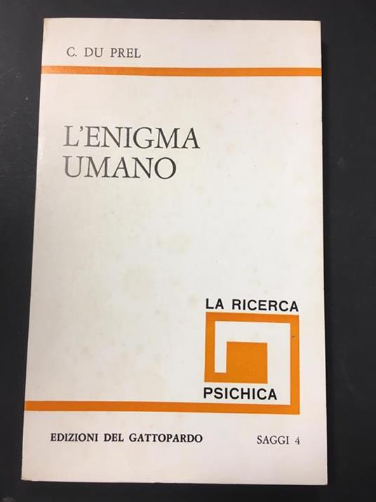 L' enigma umano. Edizioni del Gattopardo. 1971-I - copertina