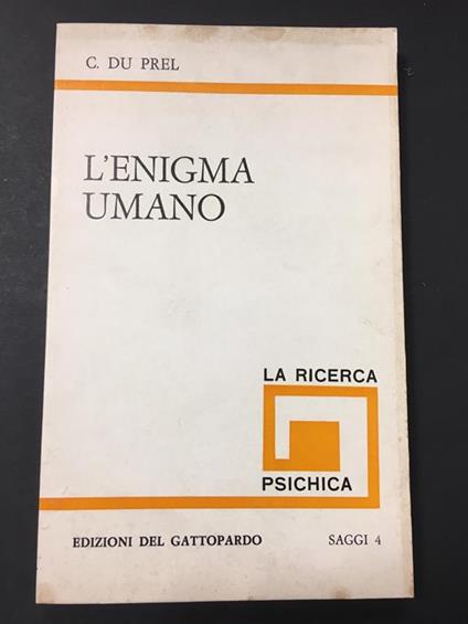 L' enigma umano. Edizioni del Gattopardo. 1971-I - copertina