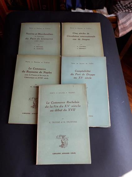 Aa. Vv. Ports, Routes, Trafics. Librairie Armand Colin. 1951 - I. In Cinque Voll - copertina
