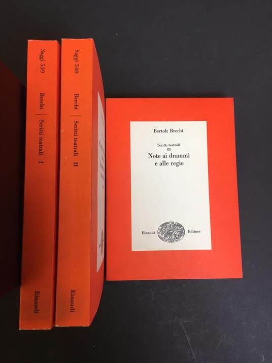 Brecht Bertolt Brecht Bertolt. Scritti teatrali. Einaudi. 1975. Vol. I-II-II - Bertolt Brecht - copertina