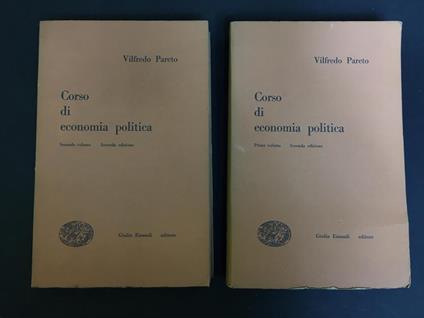 Corso di economia politica. Einaudi. 1948. Voll. I-II - Vilfredo Pareto - copertina