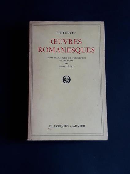 Oeuvres romanesques. Editions Garnier. 1951 - I - Jean-Baptiste d' Alembert - copertina
