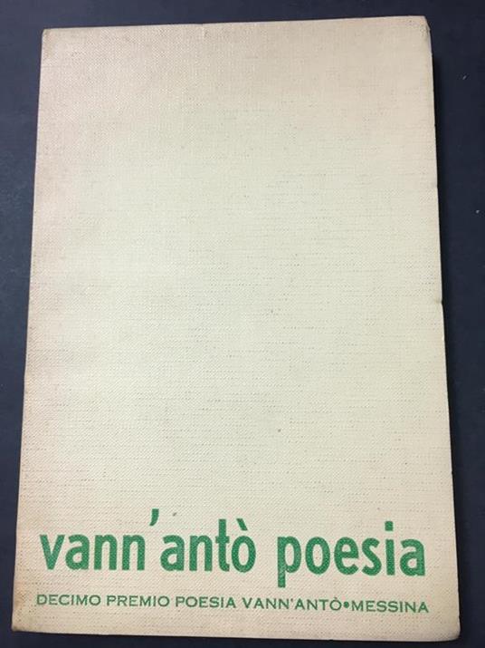 Poesia. Decimo premio poesia. s.d - Vann'Antò - copertina