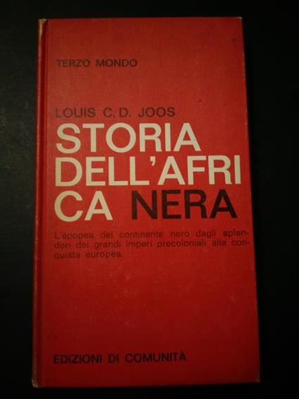 Storia Dell'Africa Nera. Edizioni Di Comunità. 1962 - copertina