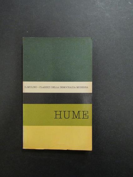 Hume. A cura di Il Mulino. 1962 - Giuseppe Giarrizzo - copertina