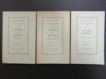 Correspondance Generale. Lettres Inedites a Louis De Narbonne. Tomo I e II. Jean-Jacques Pauvert. 1960 - madame de Staël - copertina