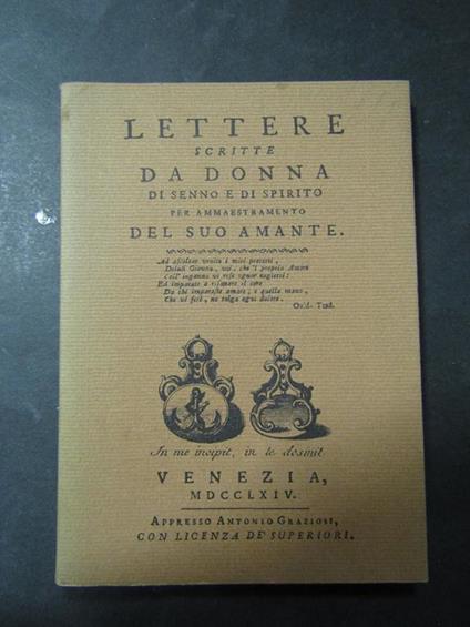 Lettere scritte da donna di senno e di spirito per ammaestramento del suo amante. 1993 - Anonimo - copertina