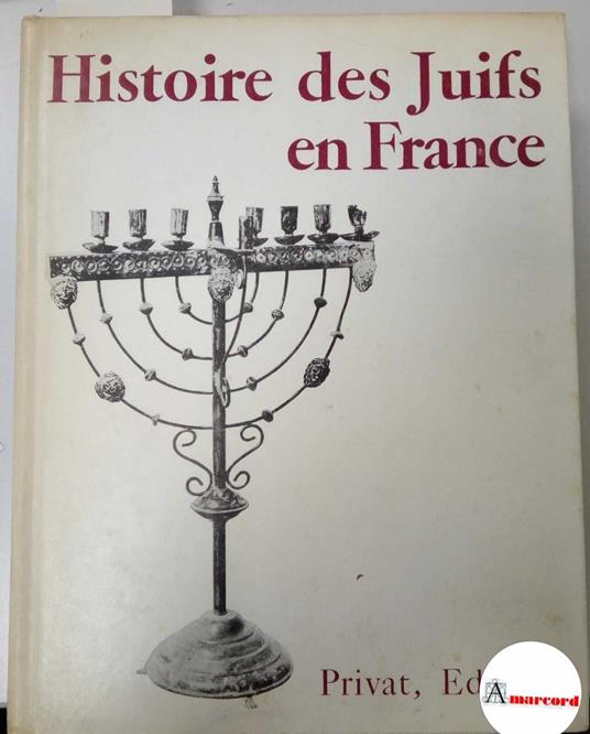 AA.VV., Histoire des Juifs en France, Edouard Privat editeur, 1972 - copertina