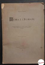 Gabelli Aristide, Roma e i romani, Tipografia elzeviriana, 1883