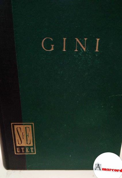 Gini Corrado, Patologia economica, Utet, 1952 - Corrado Gini - copertina