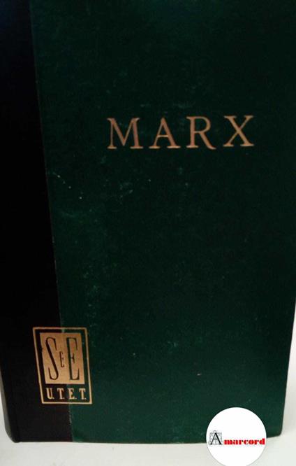 Marx Karl, Il capitale (Libro primo), Utet, 1952 - Karl Marx - copertina