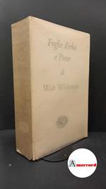 Whitman, Walt. , and Giachino, Enzo. Foglie d'erba e prose [Torino] Einaudi, 1956
