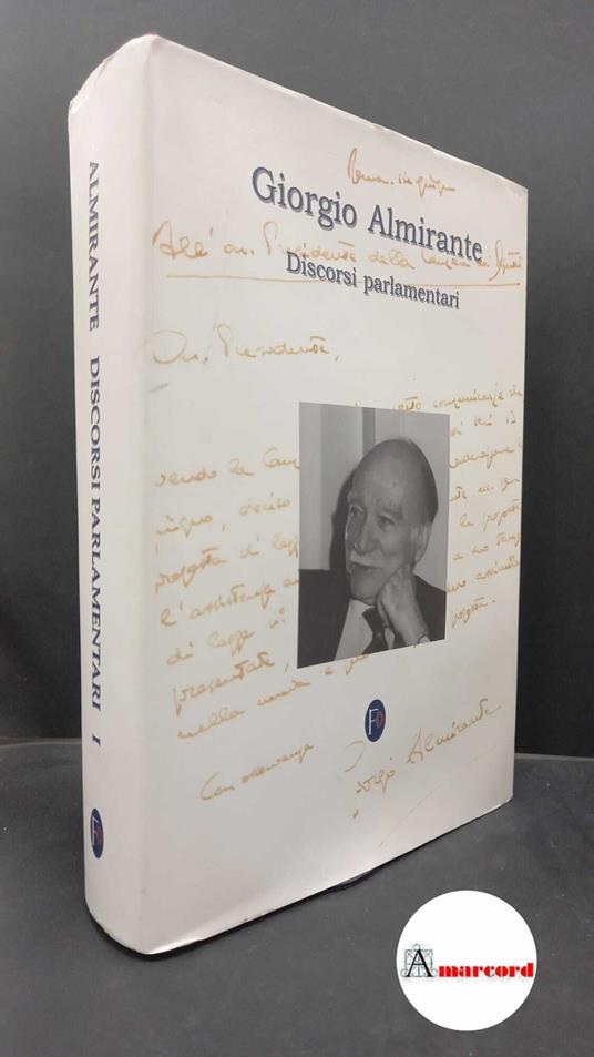 Discorsi parlamentari 1 : 1948-1953 - Giorgio Almirante - copertina