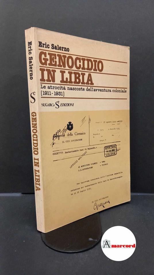 Salerno, Eric. Genocidio in Libia Milano SugarCo, 1979 - Eric Salerno - copertina
