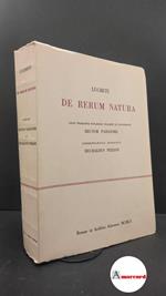 Lucretius Carus, Titus. , and Paratore, Ettore. , Pizzani, Ubaldo. De rerum natura Roma in aedibus Athenaei, 1960